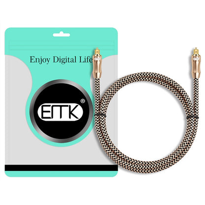 2m EMK OD6.0mm Gold-plated TV Digital Audio Optical Fiber Connecting Cable - Audio Optical Cables by EMK | Online Shopping UK | buy2fix
