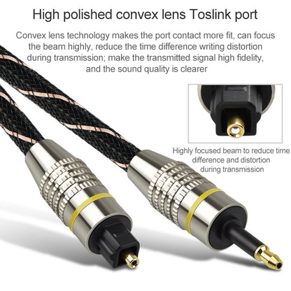 1m EMK OD6.0mm Square Port to Round Port Set-top Box Digital Audio Optical Fiber Connecting Cable - Audio Optical Cables by EMK | Online Shopping UK | buy2fix