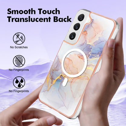 For Samsung Galaxy S23+ 5G Marble Pattern Dual-side IMD Magsafe TPU Phone Case(White Marble) - Galaxy S23+ 5G Cases by buy2fix | Online Shopping UK | buy2fix