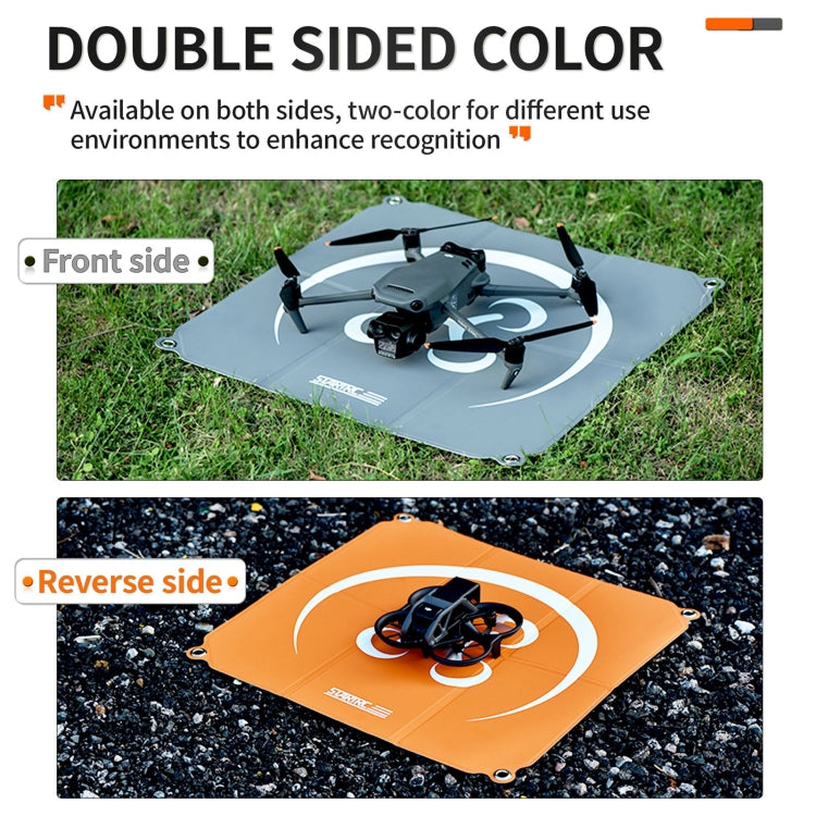 STARTRC Square Cardboard Drone Parking Apron for DJI Avata / Mini 3 / Mavic 3 Pro, Size:55cm x 55cm(Orange Grey) - Parking Apron by STARTRC | Online Shopping UK | buy2fix