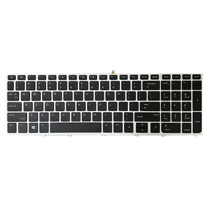 For HP ProBook 650 G4 Silver Frame US Version Laptop Backlight Keyboard - HP Spare Parts by buy2fix | Online Shopping UK | buy2fix