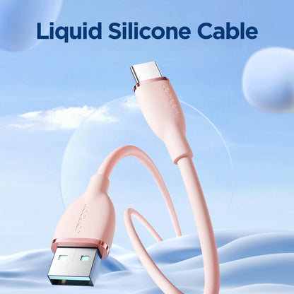 JOYROOM SA29-AC3 3A USB to USB-C/Type-C Liquid Silicone Fast Charging Data Cable, Length: 1.2m(Pink) - USB-C & Type-C Cable by JOYROOM | Online Shopping UK | buy2fix