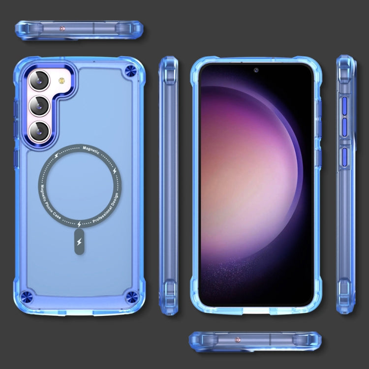 For Samsung Galaxy S23+ 5G Skin Feel TPU + PC MagSafe Magnetic Phone Case(Transparent Blue) - Galaxy S23+ 5G Cases by buy2fix | Online Shopping UK | buy2fix