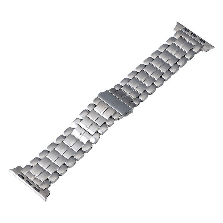 For Apple Watch SE 2022 44mm Five Beads Titanium Steel Watch Band(Silver) - Watch Bands by buy2fix | Online Shopping UK | buy2fix