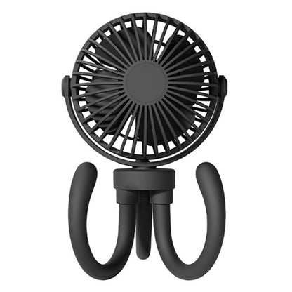 T8 2000mAh Flexible Octopus Tripod Rotatable Portable Fan(Black) - Electric Fans by buy2fix | Online Shopping UK | buy2fix