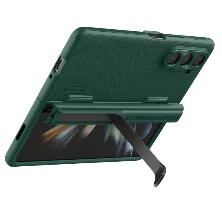 For Samsung Galaxy Z Fold5 NILLKIN Frosted Fold PC + TPU Phone Case with Holder(Green) - Galaxy Z Fold5 Cases by NILLKIN | Online Shopping UK | buy2fix