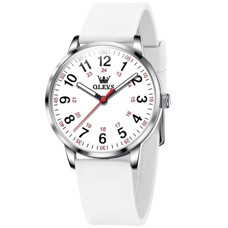 OLEVS 9953 Women Simple Silicone Strap Waterproof Quartz Watch(White) - Silicone Strap Watches by OLEVS | Online Shopping UK | buy2fix