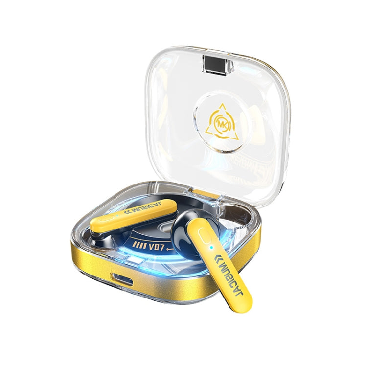 WK V07 Vanguard Series Starshards Wireless Bluetooth Earphone(Yellow) - Bluetooth Earphone by WK | Online Shopping UK | buy2fix