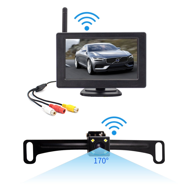 PZ703 422A-W Car 4.3 inch Desktop Rearview Monitor Built-in Wireless Reversing Image - In Car by buy2fix | Online Shopping UK | buy2fix