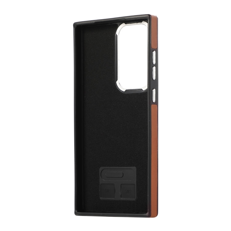 For Samsung Galaxy S23 Ultra 5G Side Leather Magsafe Phone Case(Brown) - Galaxy S23 Ultra 5G Cases by buy2fix | Online Shopping UK | buy2fix