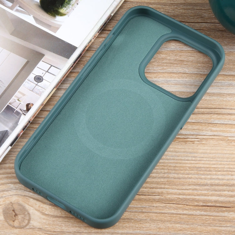 For iPhone 11 Pro MagSafe Liquid Silicone Phone Case(Deep Green) - iPhone 11 Pro Cases by buy2fix | Online Shopping UK | buy2fix