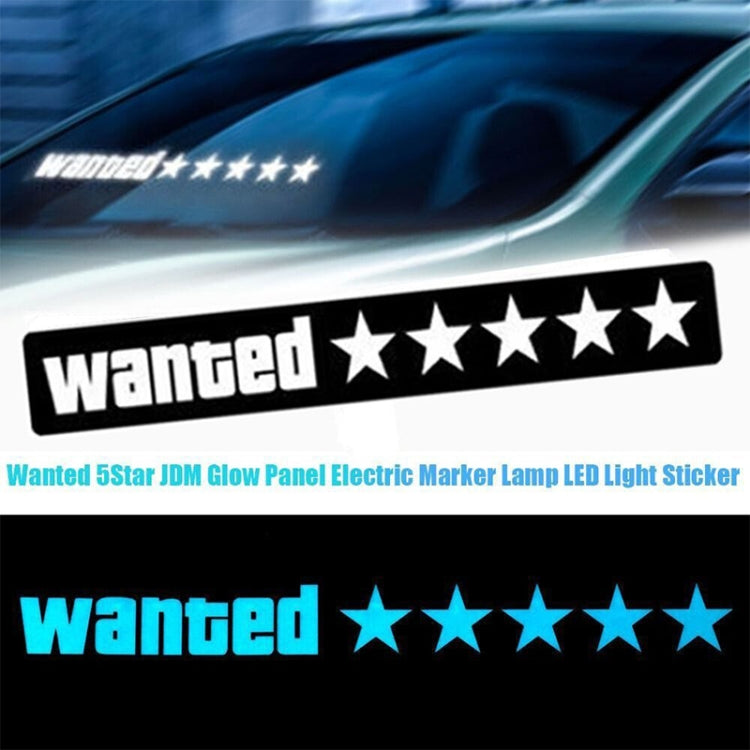 EL Luminous Car Stickers Cold Light Car Stickers Car Luminous Pattern Decoration(Wanted Ice Blue) - Decorative Sticker by buy2fix | Online Shopping UK | buy2fix