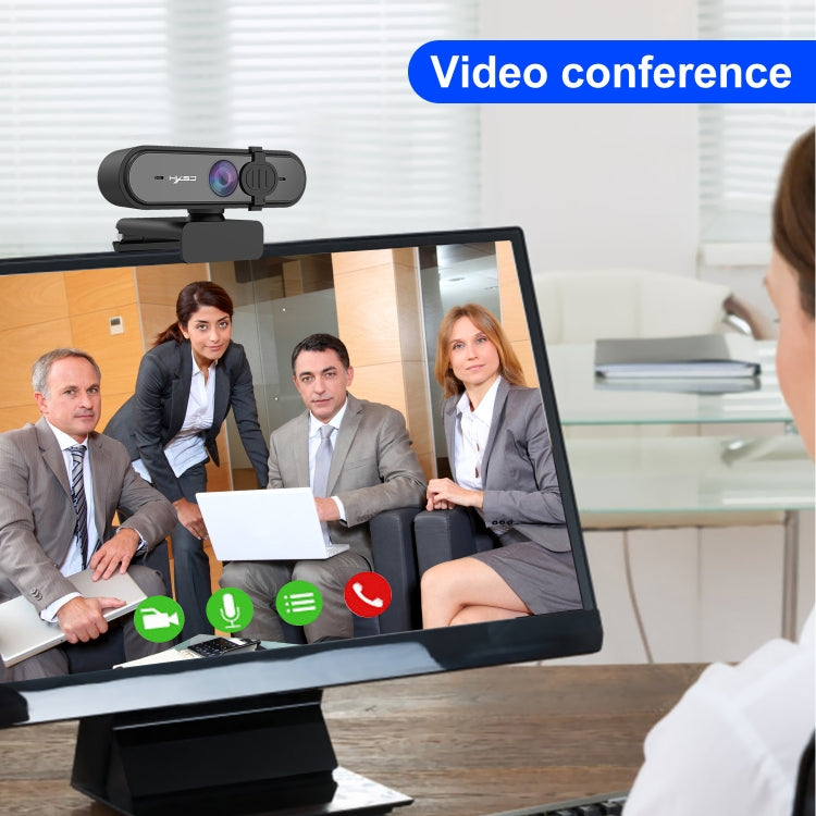 HXSJ S6 HD 1080P 95 Degree Wide-angle High-definition Computer Camera with Microphone(Black) - HD Camera by HXSJ | Online Shopping UK | buy2fix