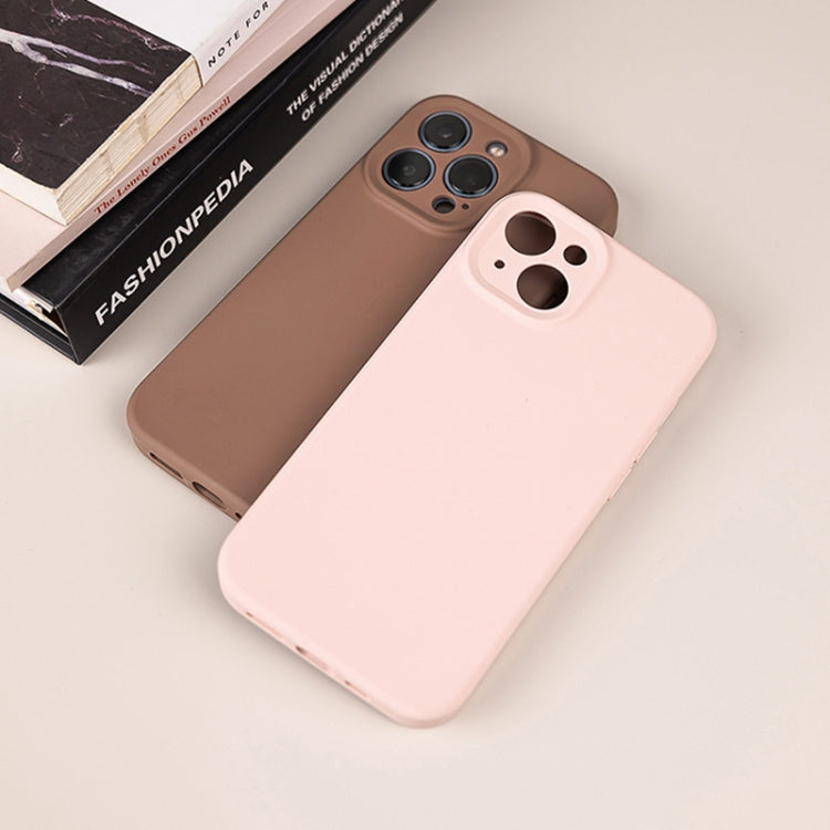 For iPhone 15 Pro Max Pure Color Liquid Silicone Fine Pore Phone Case(Antique White) - iPhone 15 Pro Max Cases by buy2fix | Online Shopping UK | buy2fix