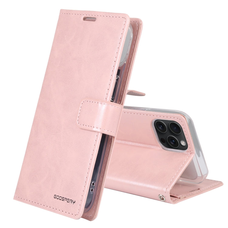 For iPhone 15 Pro Max GOOSPERY BLUE MOON Crazy Horse Texture Leather Phone Case(Rose Gold) - iPhone 15 Pro Max Cases by GOOSPERY | Online Shopping UK | buy2fix