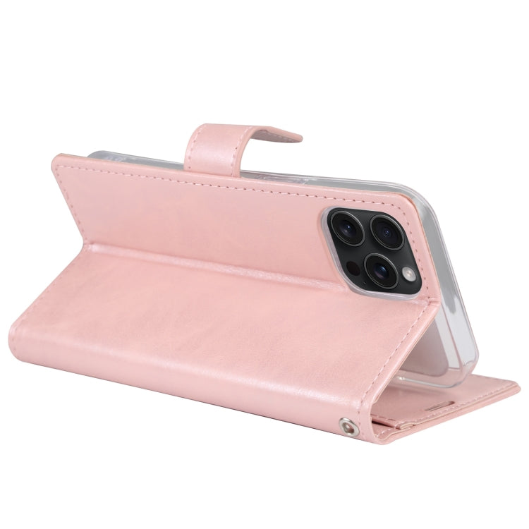 For iPhone 15 Pro Max GOOSPERY BLUE MOON Crazy Horse Texture Leather Phone Case(Rose Gold) - iPhone 15 Pro Max Cases by GOOSPERY | Online Shopping UK | buy2fix