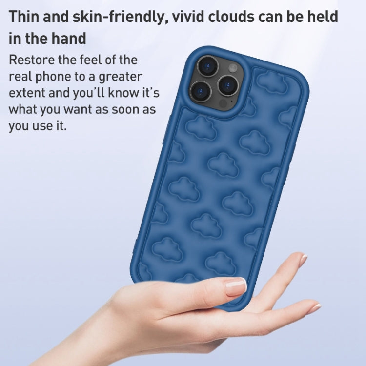 For iPhone 15 Pro Max 3D Cloud Pattern TPU Phone Case(White) - iPhone 15 Pro Max Cases by buy2fix | Online Shopping UK | buy2fix