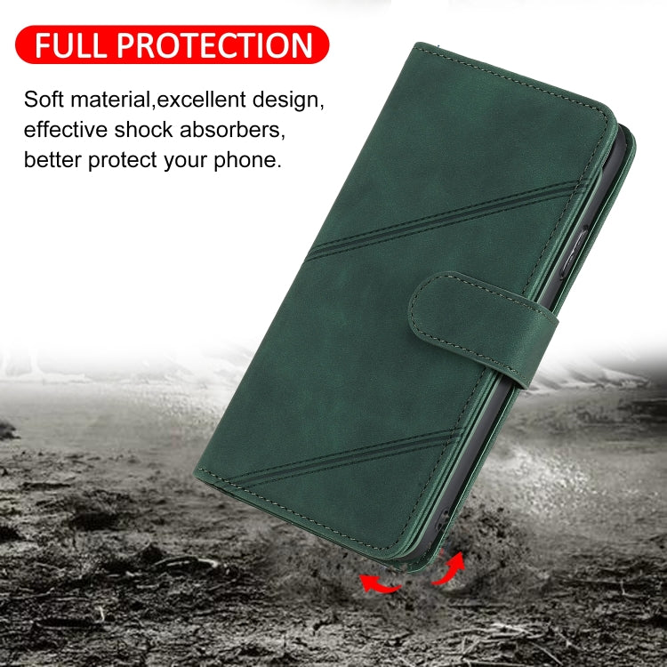 For iPhone 15 Pro Max Skin Feel Multi-card Wallet Leather Phone Case(Green) - iPhone 15 Pro Max Cases by buy2fix | Online Shopping UK | buy2fix