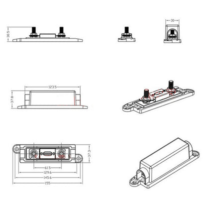 3 in 1 ANL Car Audio Modified Fuse Holder with 200A Fuse, Current:200A - Fuse by buy2fix | Online Shopping UK | buy2fix