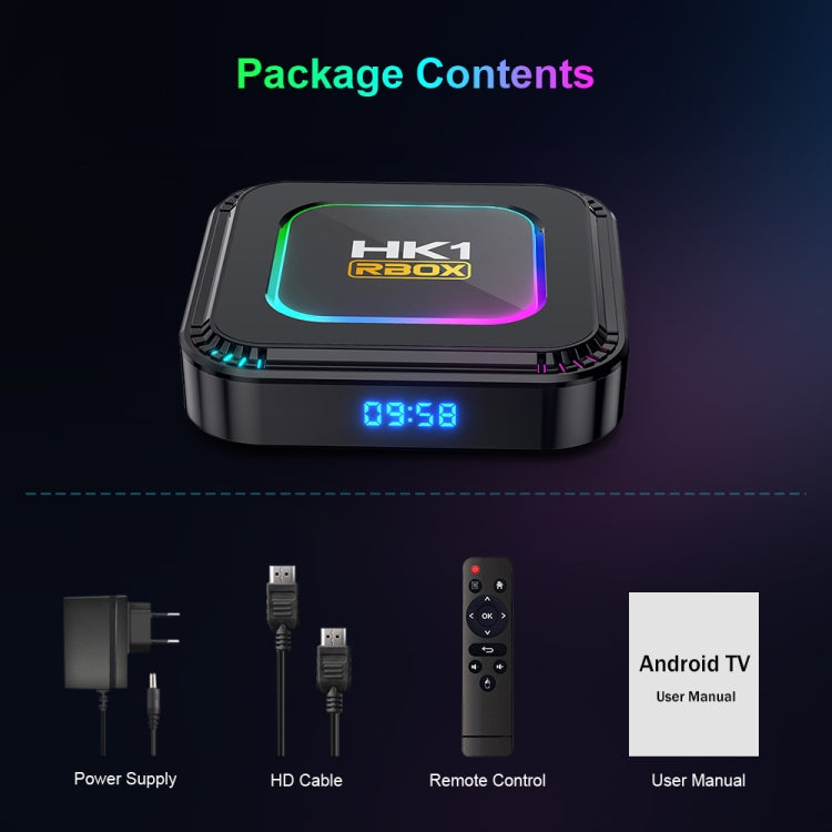 HK1 RBOX K8 8K Android 13.0 Smart TV Box with Remote Control, 2GB+16GB, RK3528 Quad-Core(AU Plug) - Others by buy2fix | Online Shopping UK | buy2fix