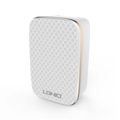 LDNIO A2204 2 in 1 12W Dual USB Interface Travel Charger Mobile Phone Charger with 8 Pin Data Cable, US Plug - USB Charger by LDNIO | Online Shopping UK | buy2fix