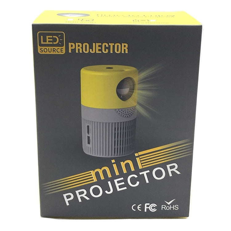 T400 3000 Lumens LED Mini Projector Support Wifi Screen Mirroring, Plug Type:EU Plug(Grey Yellow) - Mini Projector by buy2fix | Online Shopping UK | buy2fix