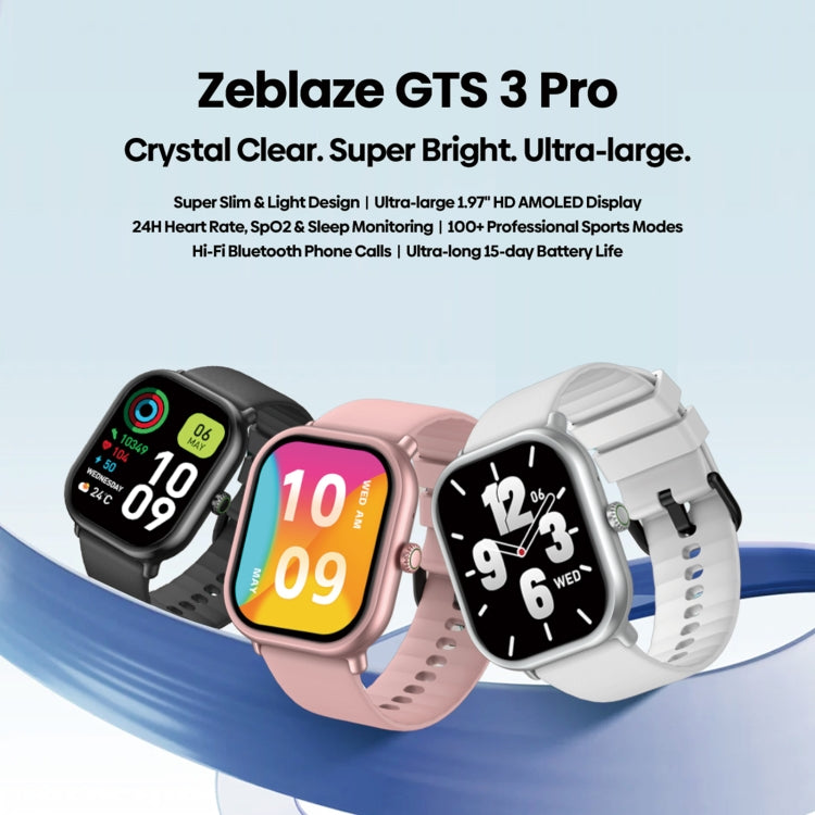 Zeblaze GTS 3 Pro IP68 1.97inch HD Fitness Smart Watch(Pink) - Smart Watches by Zeblaze | Online Shopping UK | buy2fix