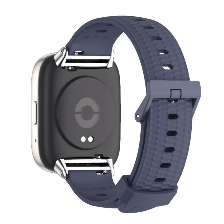 For Redmi Watch 3 Lite / Watch 3 Active Mijobs Honeycomb Texture TPU Watch Band(Midnight Blue Silver) - Watch Bands by MIJOBS | Online Shopping UK | buy2fix