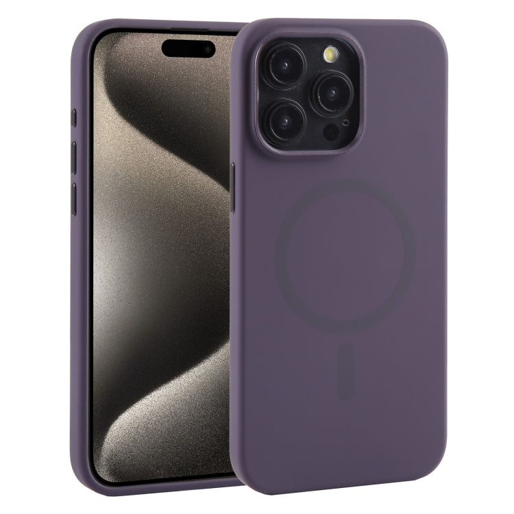 For iPhone 15 Pro Max Mutural Karen Series Liquid Silicone Magsafe Phone Case(Dark Purple) - iPhone 15 Pro Max Cases by Mutural | Online Shopping UK | buy2fix