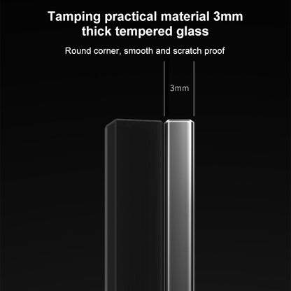 86mm Round LED Tempered Glass Switch Panel, Gray Round Glass, Style:Blank Panel - Consumer Electronics by buy2fix | Online Shopping UK | buy2fix