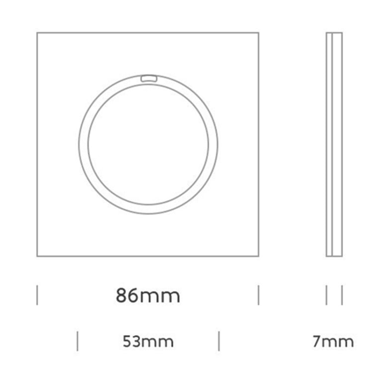 86mm Round LED Tempered Glass Switch Panel, Gold Round Glass, Style:Two Billing Control - Consumer Electronics by buy2fix | Online Shopping UK | buy2fix