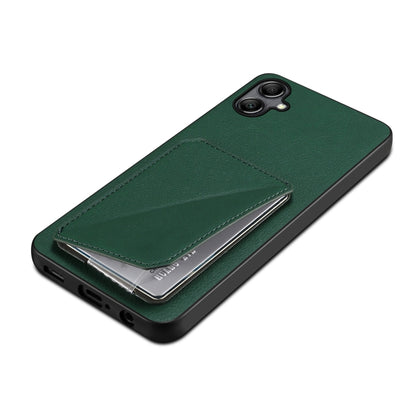 For Samsung Galaxy S23 5G Denior Imitation Calf Leather Back Phone Case with Holder(Green) - Galaxy S23 5G Cases by Denior | Online Shopping UK | buy2fix