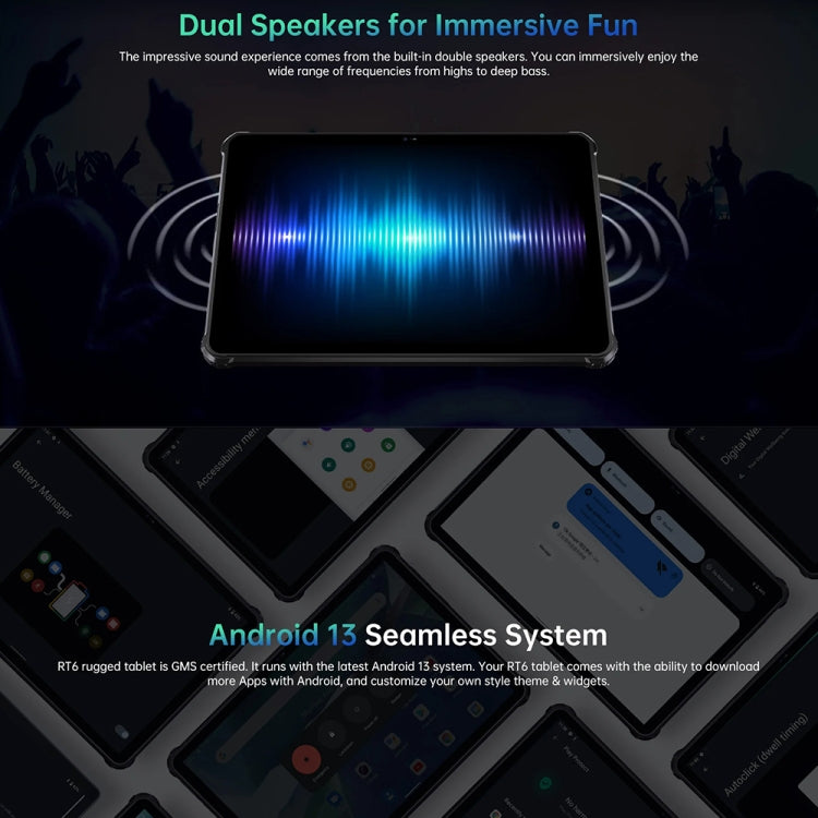 OUKITEL RT6 4G Network IP68/IP69K Rugged Tablet, 8GB+256GB, 10.1 inch Android 13 MediaTek MT8788 Octa Core Support Dual SIM, EU Plug(Orange) - Other by OUKITEL | Online Shopping UK | buy2fix