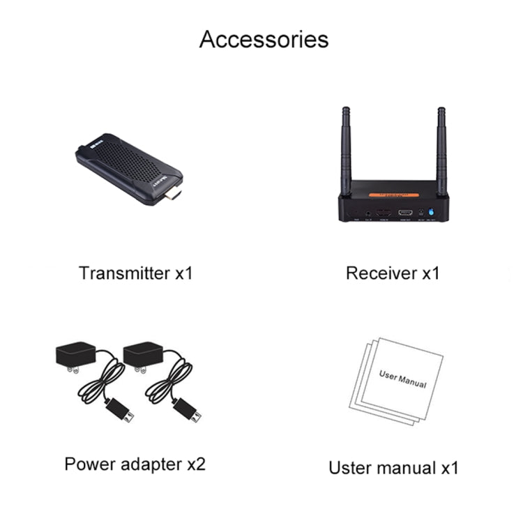 Measy FHD656 Mini 1080P HDMI 1.4 HD Wireless Audio Video Transmitter Receiver Extender Transmission System, Transmission Distance: 100m, US Plug - Computer & Networking by Measy | Online Shopping UK | buy2fix