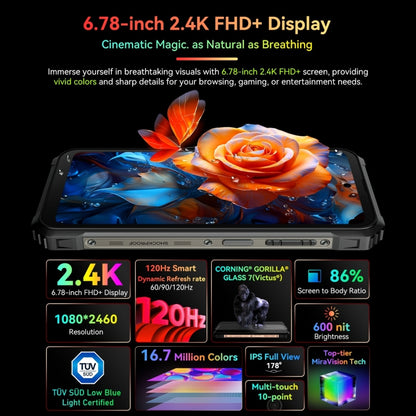 Blackview BL9000, 12GB+512GB, IP68/IP69K/MIL-STD-810H, 6.78 inch + 1.32 inch Android 13 MediaTek Dimensity 8020 Octa Core, Network: 5G, NFC, OTG(Orbit Grey) - Blackview by Blackview | Online Shopping UK | buy2fix