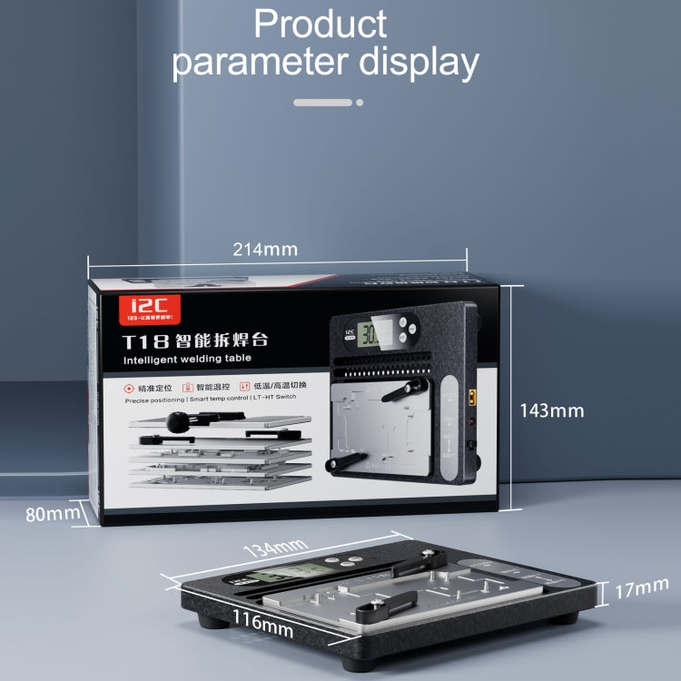 i2C T18 LCD Display PCB Motherboard Layered Desoldering Station For iPhone X-15 Pro Max with Glue Removal Module, US Plug - Repair Platform by i2C | Online Shopping UK | buy2fix