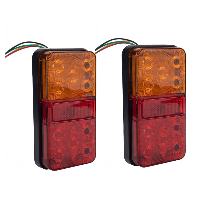 2 PCS Trailer / Truck A-type Long Strip 10LEDs Tail Light Set - License Plate Lights by buy2fix | Online Shopping UK | buy2fix