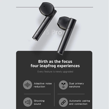 Fineblue J3 Pro TWS 5.0 Wireless Two Ear Bluetooth Headset with 650mAh Charging Cabin & Support Language Wakeup (Black) - TWS Earphone by Fineblue | Online Shopping UK | buy2fix