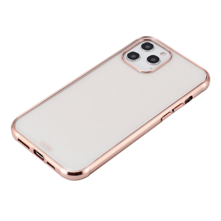 For iPhone 12 / 12 Pro GEBEI Plating TPU Shockproof Protective Case(Gold) - iPhone 12 / 12 Pro Cases by GEBEI | Online Shopping UK | buy2fix