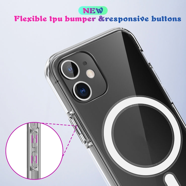 For iPhone 12 Pro Max Magsafe Case Simple Magnetic Ring All-inclusive Clear Crystal Acrylic PC +TPU Shockproof Case(Transparent) - Apple Accessories by buy2fix | Online Shopping UK | buy2fix