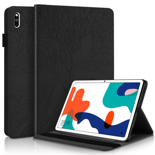 For Huawei MatePad 10.4 inch Life Tree Series Horizontal Flip Leather Case with Holder & Card Slots & Pen Slot(Black) - Mobile Accessories by buy2fix | Online Shopping UK | buy2fix