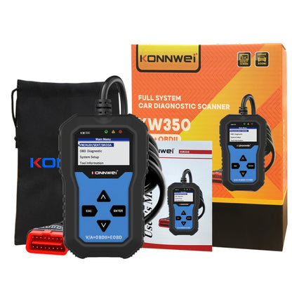 KONNWEI KW350 OBDII 12V Car Diagnostics Detector Scanner with 2 inch Black And White Display Screen V007 for Audi / Volkswagen - Code Readers & Scan Tools by KONNWEI | Online Shopping UK | buy2fix