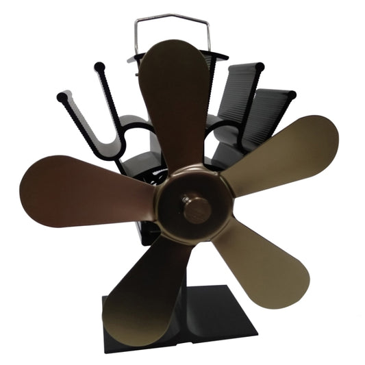 YL602 5-Blade High Temperature Metal Heat Powered Fireplace Stove Fan (Bronze) - Consumer Electronics by buy2fix | Online Shopping UK | buy2fix