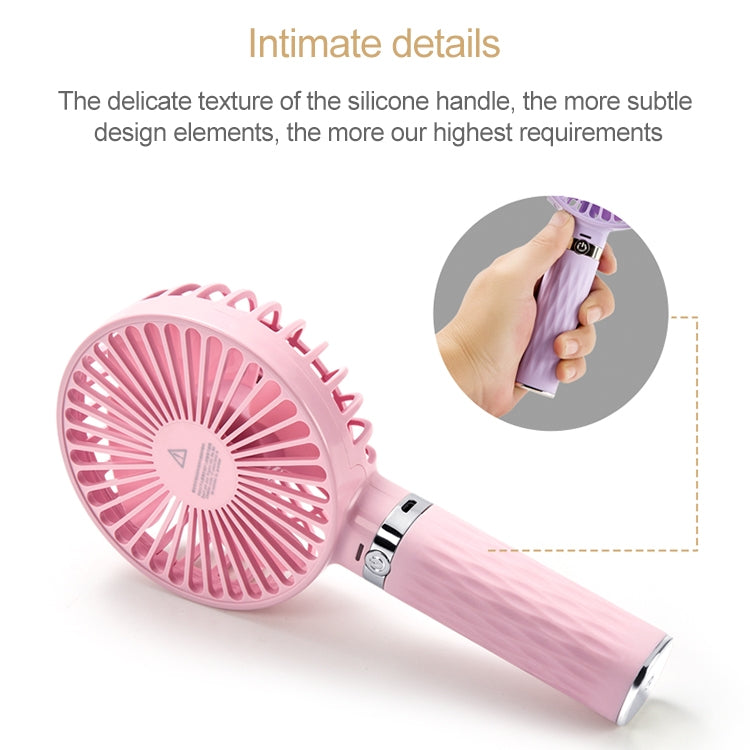 S8 Portable Mute Handheld Desktop Electric Fan, with 3 Speed Control (Pink) - Consumer Electronics by buy2fix | Online Shopping UK | buy2fix