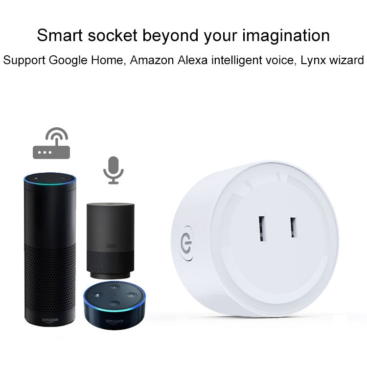 10A Round Shape WiFi Mini Plug APP Remote Control Timer Smart Socket, Support Alexa & Google Home, AC 100-240V, JP / US Plug - Consumer Electronics by buy2fix | Online Shopping UK | buy2fix