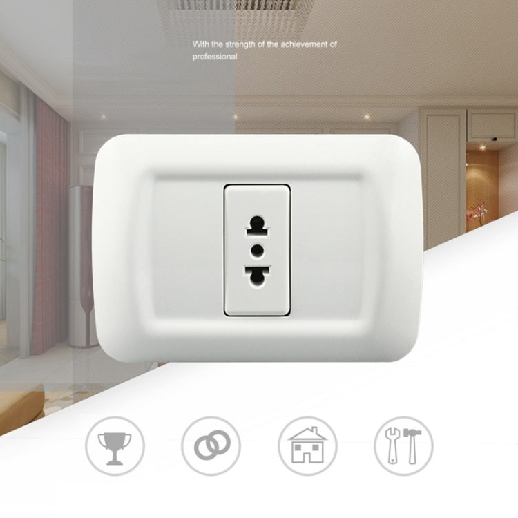 Round Flat Single Connection Ambipolar Wall-mounted Socket - Consumer Electronics by buy2fix | Online Shopping UK | buy2fix