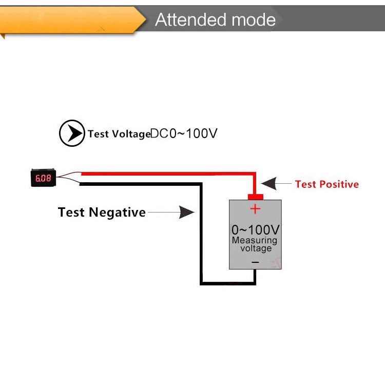10 PCS 0.56 inch 3 Terminal Wires Digital Voltage Meter with Shell, Color Light Display, Measure Voltage: DC 0-100V (Red) - Consumer Electronics by buy2fix | Online Shopping UK | buy2fix
