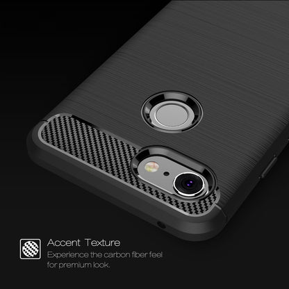 Brushed Texture Carbon Fiber Shockproof TPU Case for Google Pixel 3(Black) - Mobile Accessories by buy2fix | Online Shopping UK | buy2fix