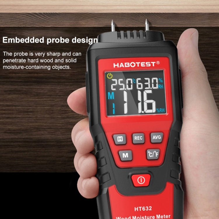 HABOTEST HT632 Portable Multifunctional Digital Display Wood Moisture Detector - PH & Moisture Meter by HABOTEST | Online Shopping UK | buy2fix