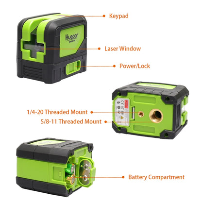 9211R 1V1H 10mW 2 Line 2 Dot Red Beam Laser Level Covering Walls and Floors (Red) - Consumer Electronics by buy2fix | Online Shopping UK | buy2fix